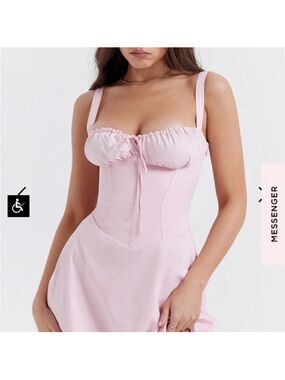 House of CB Blush Pink Carlotta Bustier Mini Dress